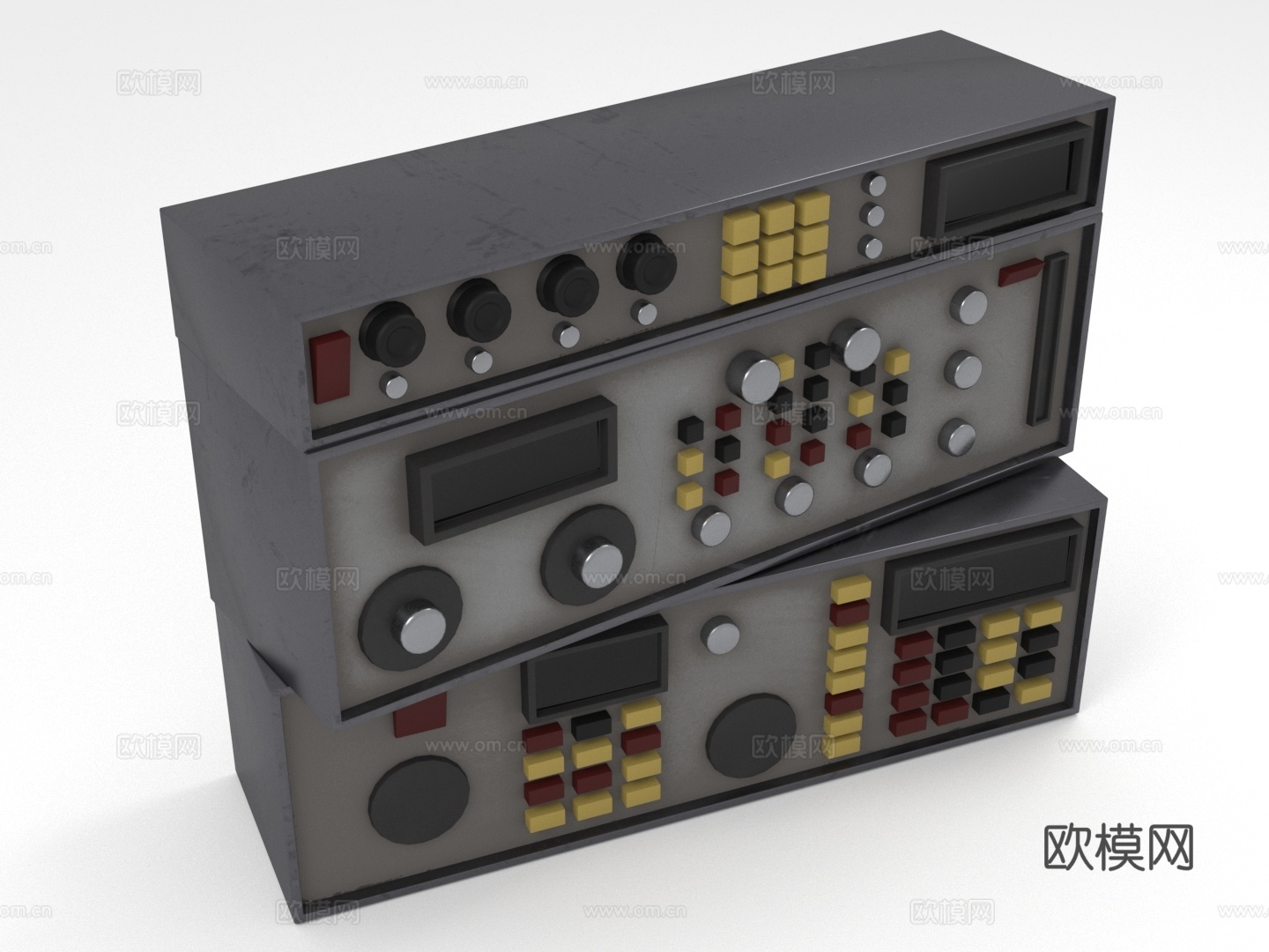 控制面板 设备操作台3d模型下载（渲染图1）