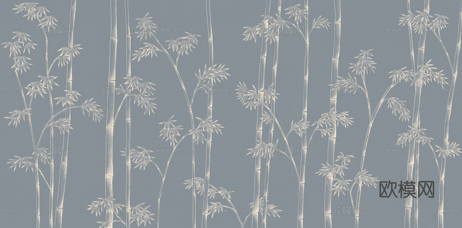 中式新中式植物花枝意境壁纸壁画