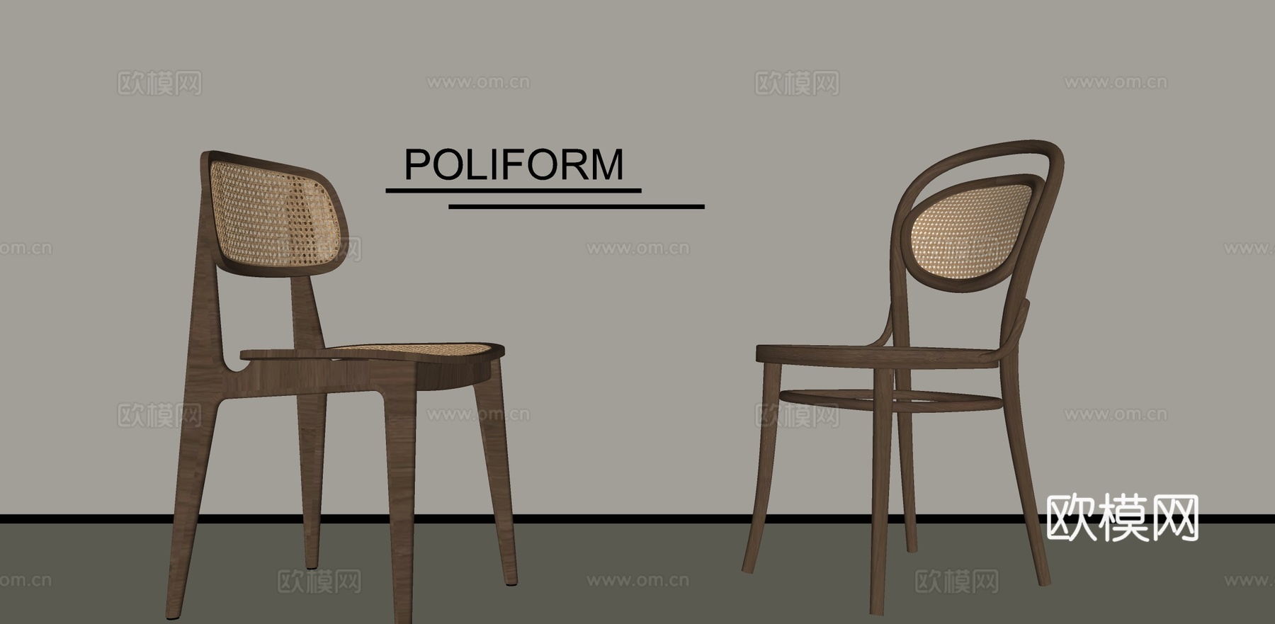 餐椅单椅书椅su模型