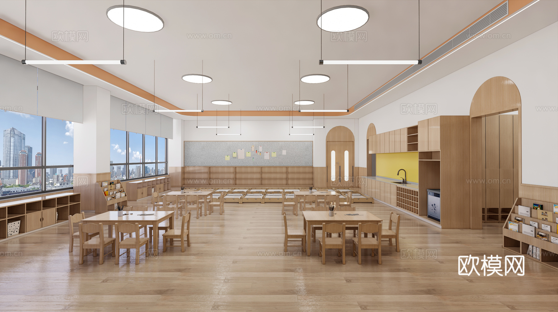 幼儿园教室su模型