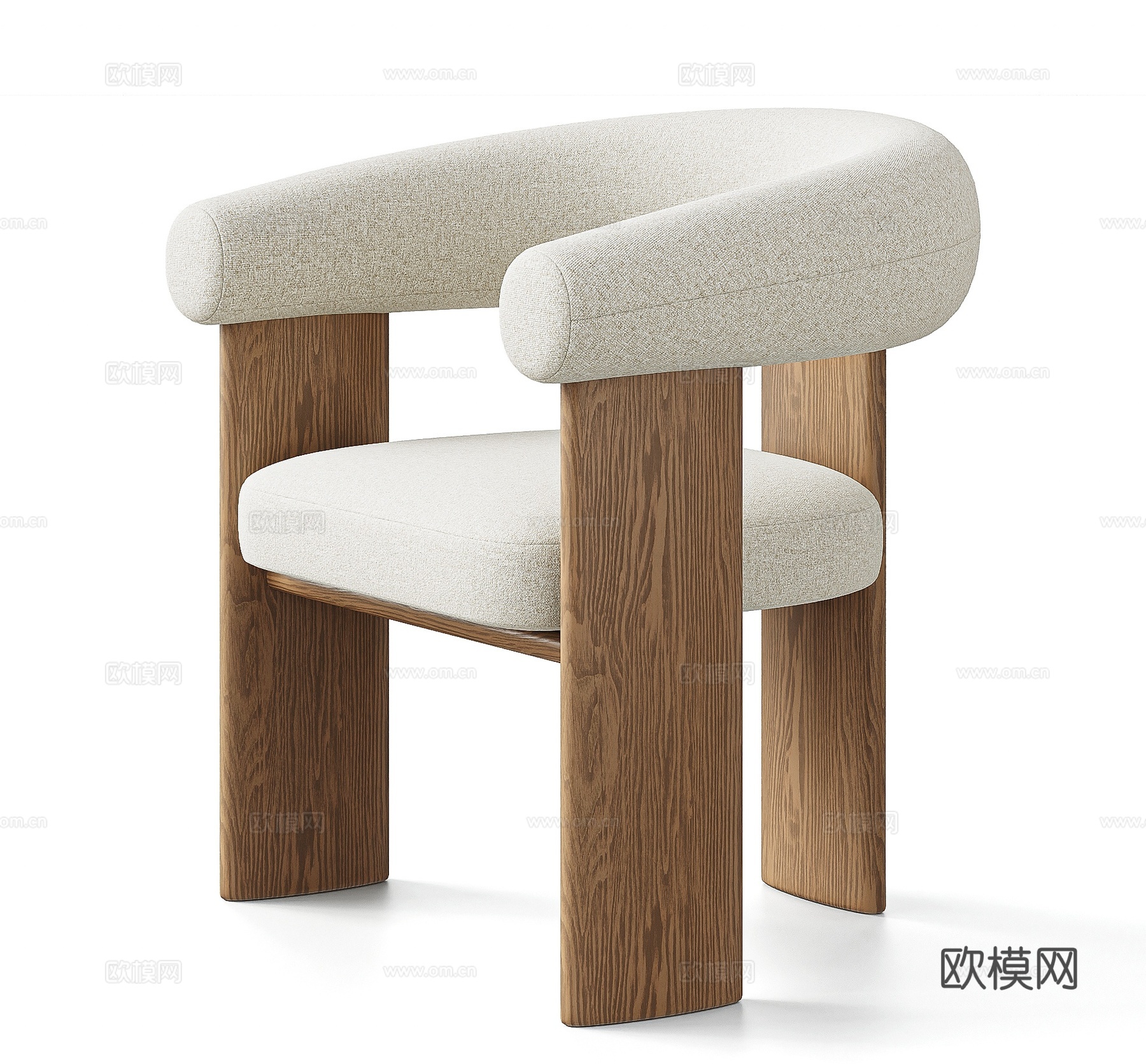 GUBI 现代单椅组合 餐椅 休闲椅 扶手椅su模型