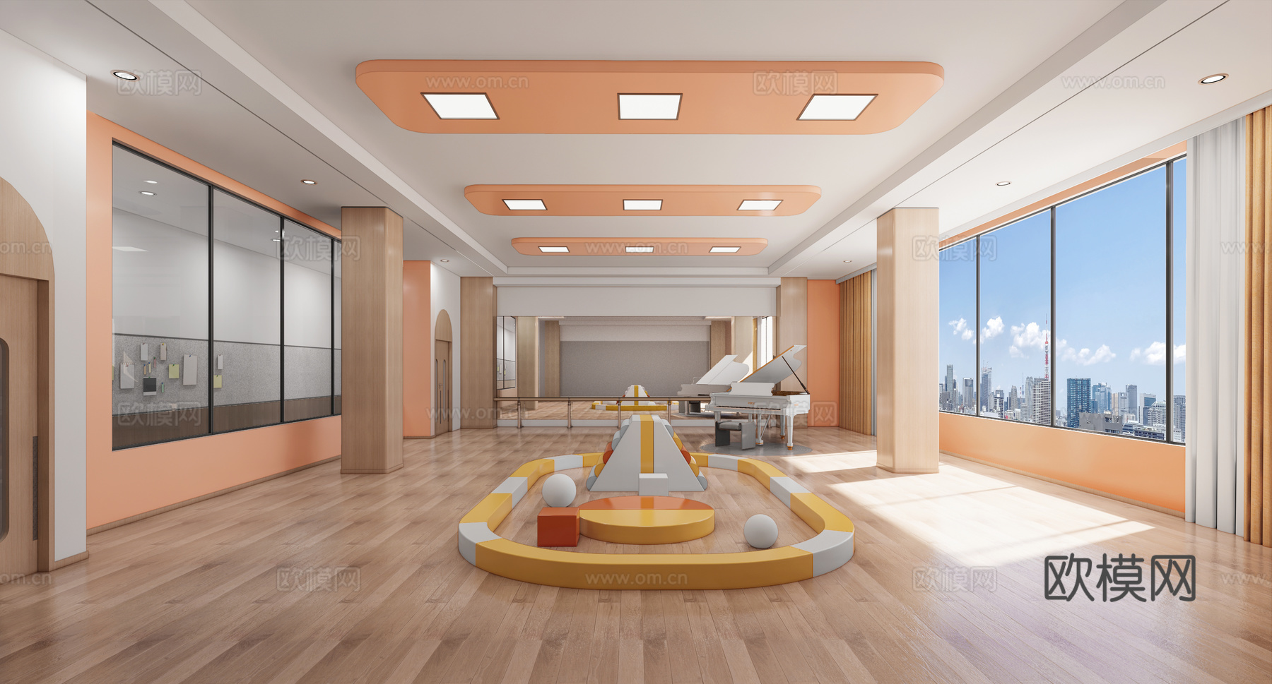 幼儿园教室 - 舞蹈室su模型