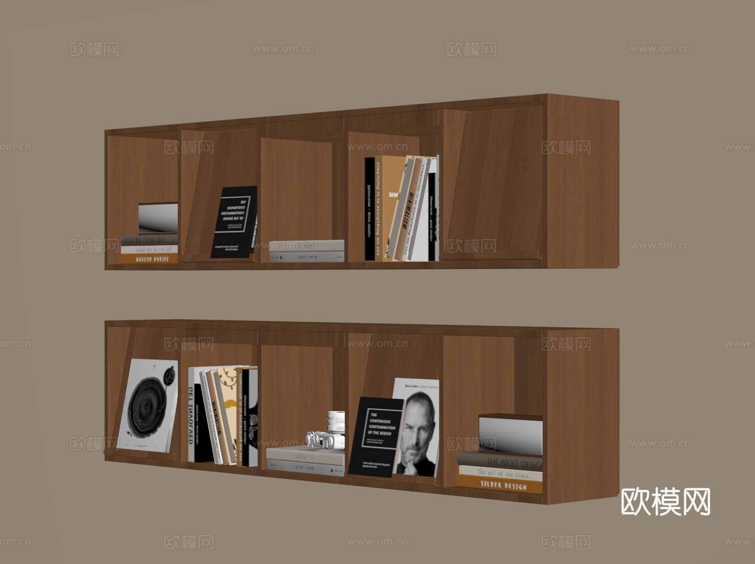 现代书架 置物架su模型