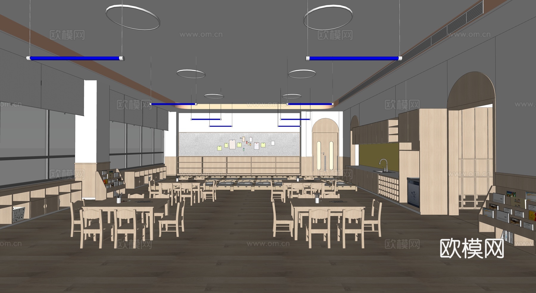 幼儿园教室su模型