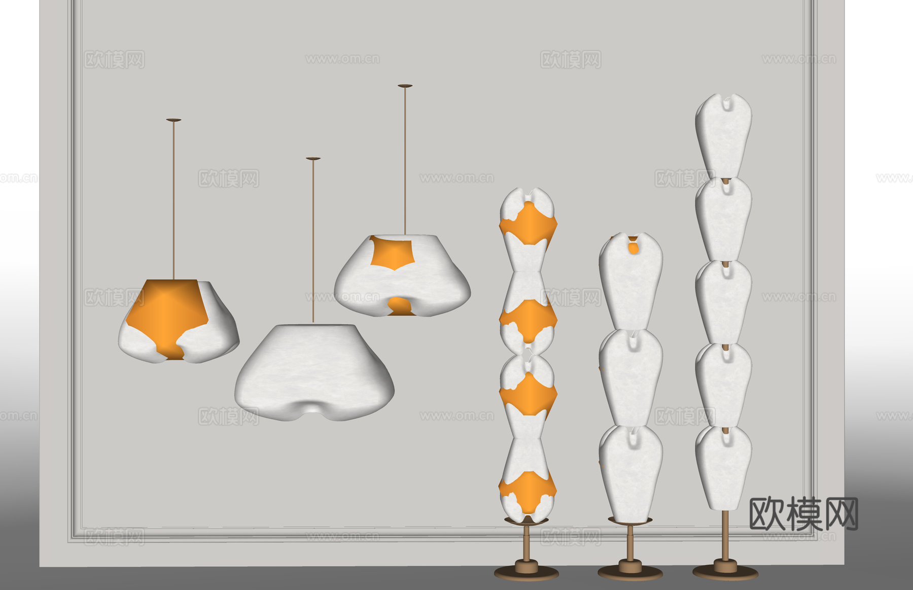 吊灯 灯光 室内灯 室外灯 射灯su模型