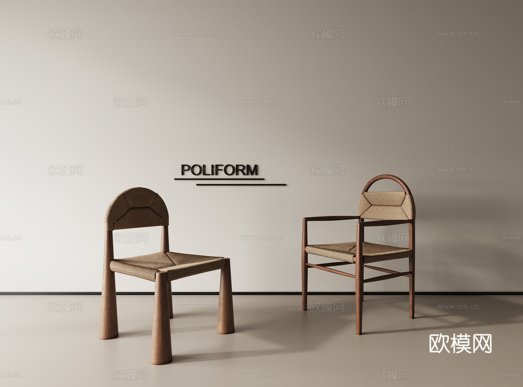 餐椅单椅书椅su模型