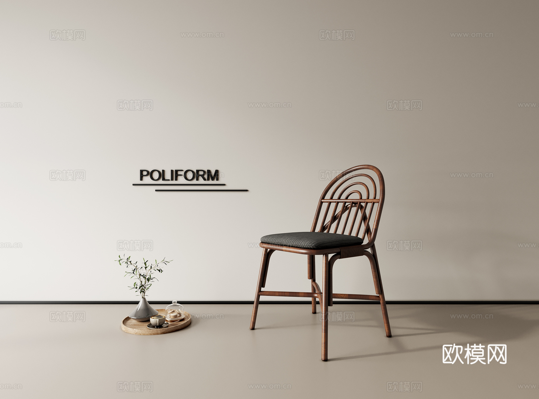 餐椅单椅书椅su模型