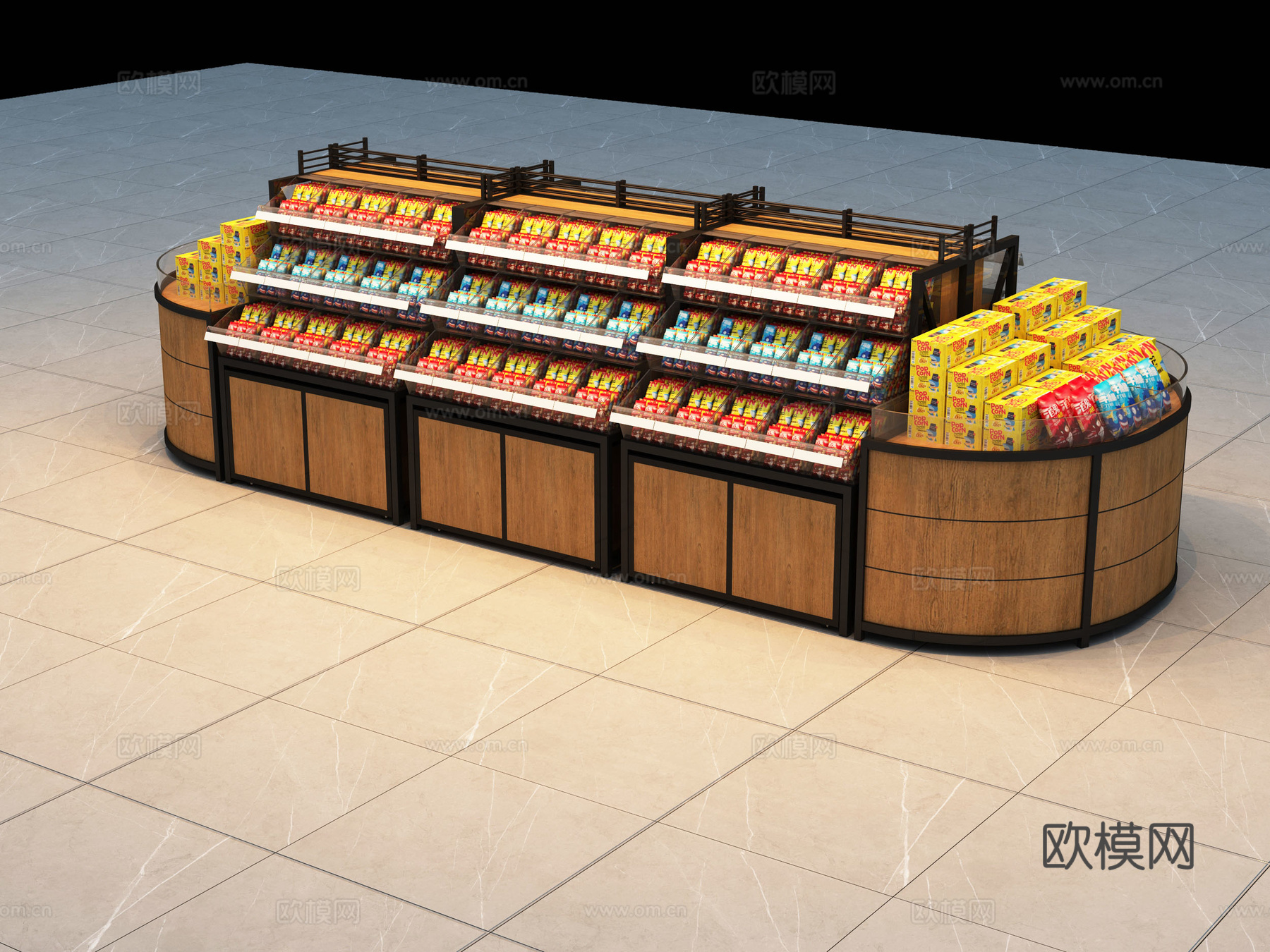 现代超市散称超市零食3d模型下载