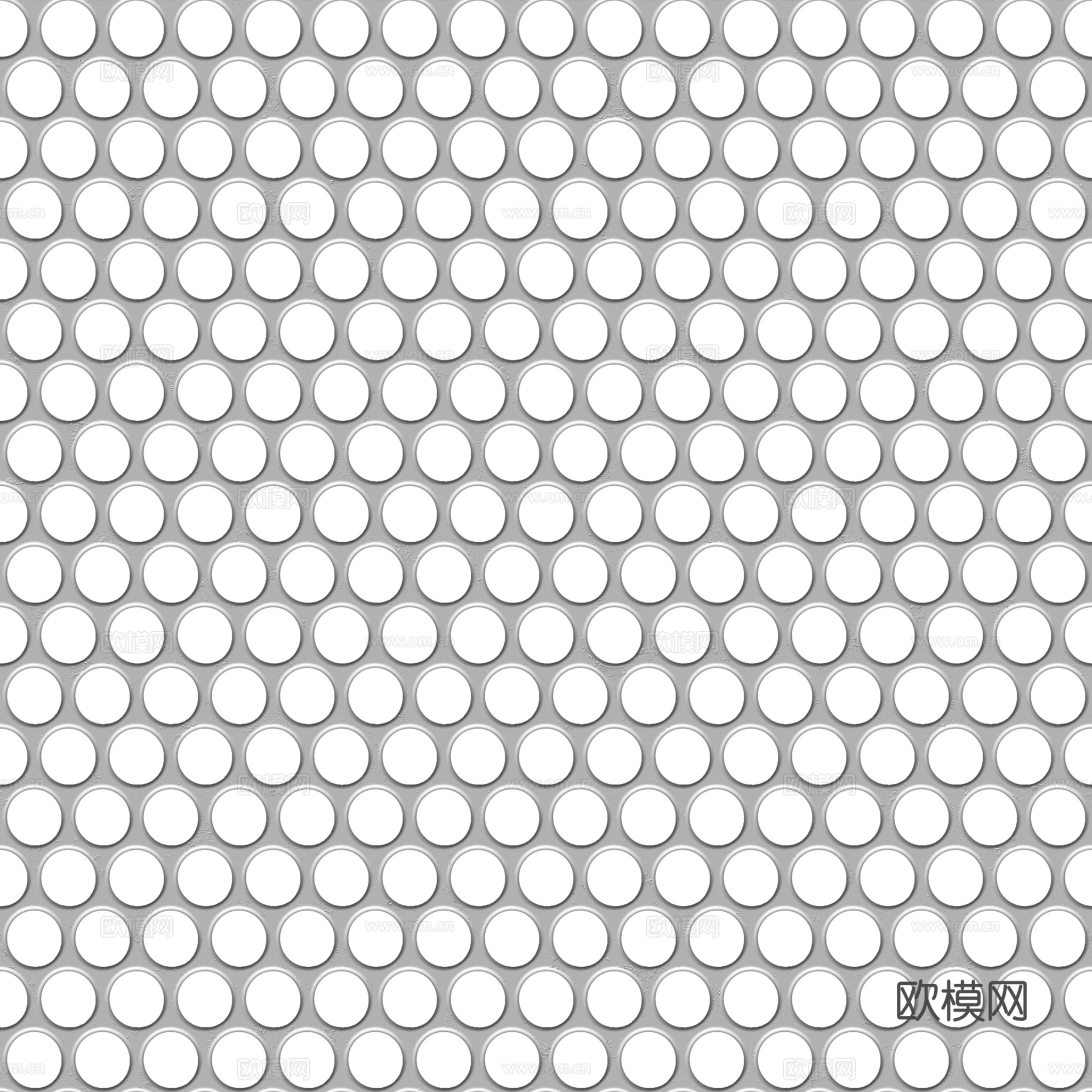 现代无缝穿孔板银灰色穿孔板贴图