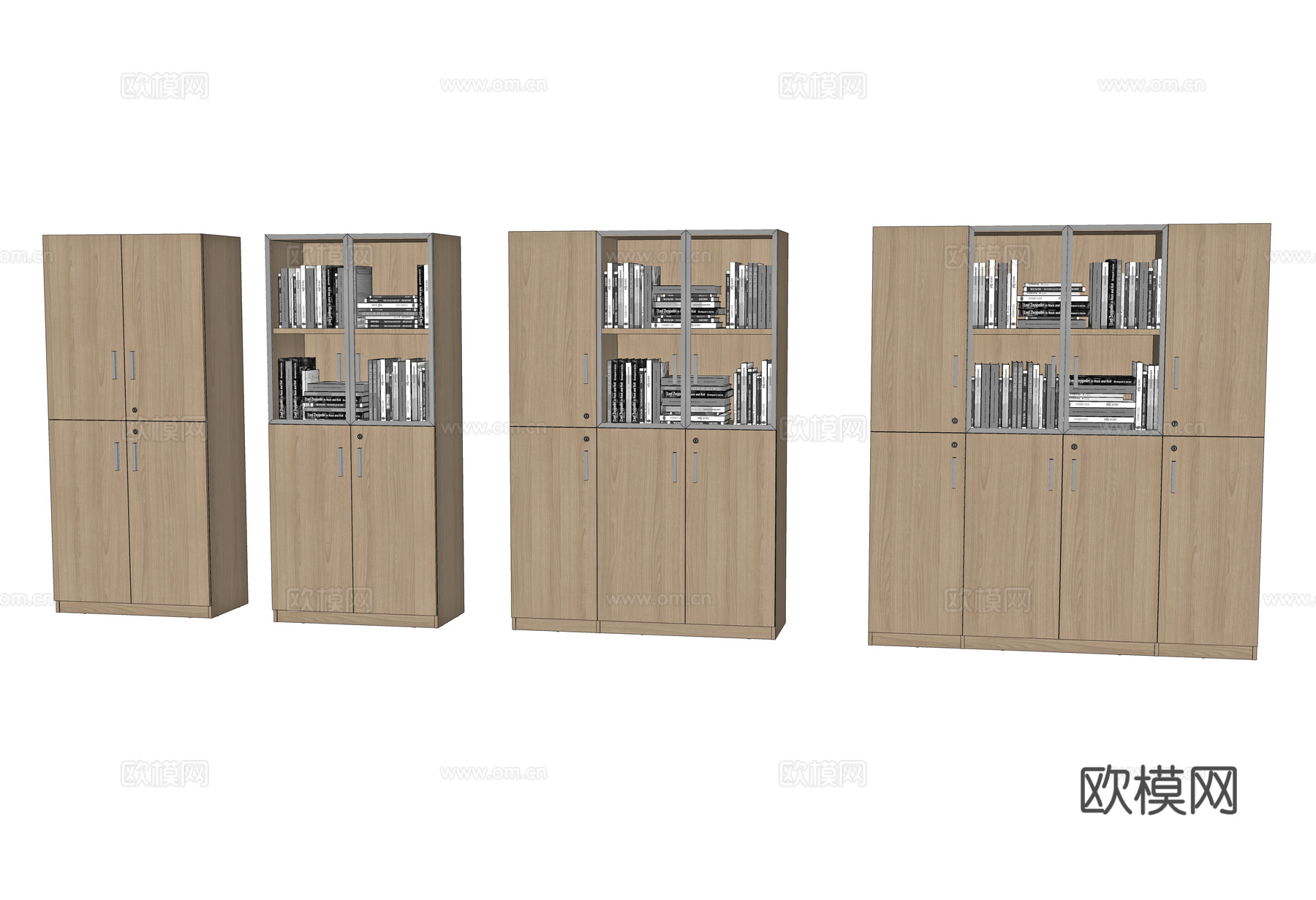 现代文件柜 资料柜 储物柜 办公柜 衣柜 书柜 矮柜 边柜su模型