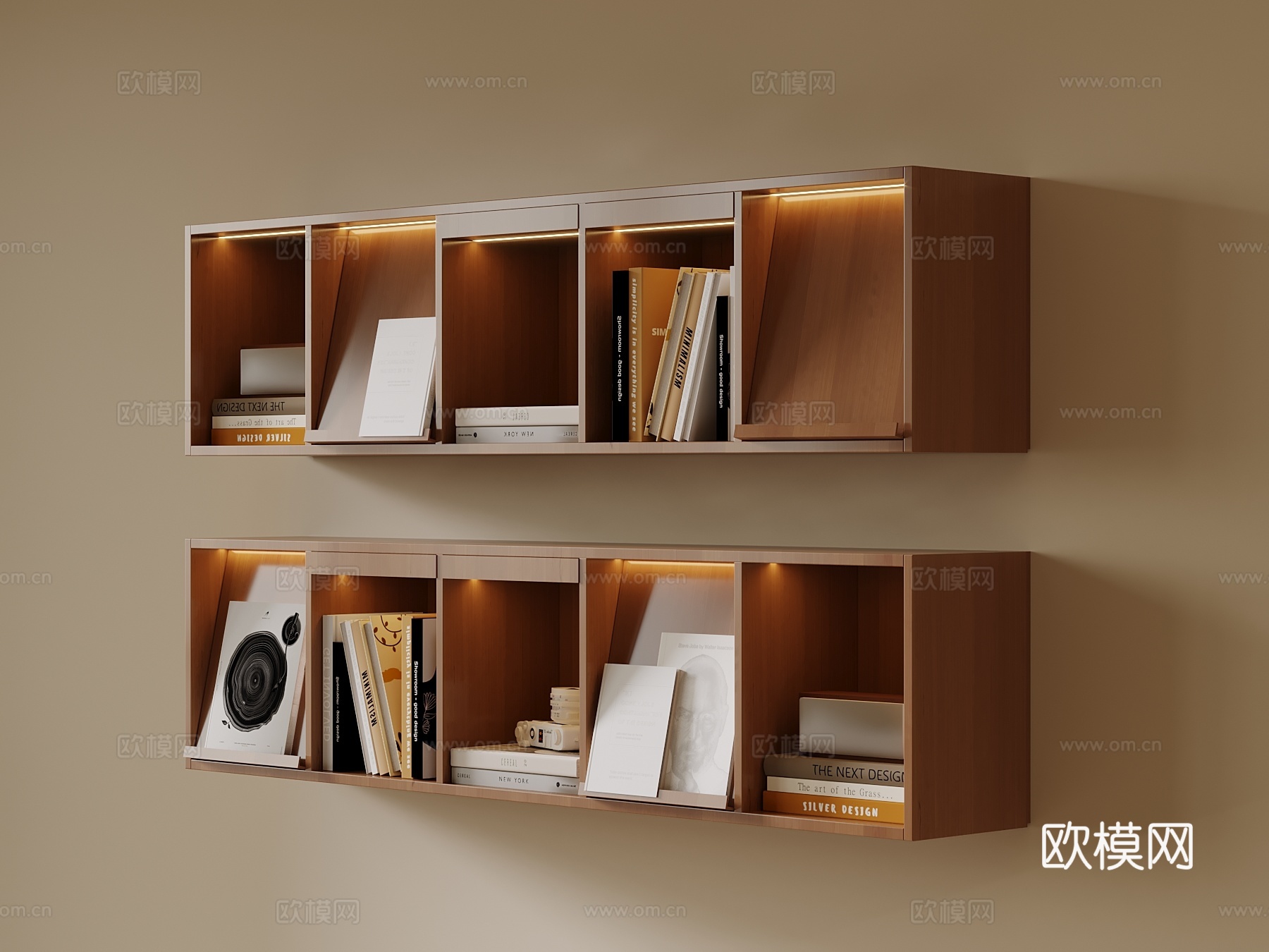 现代书架 置物架su模型