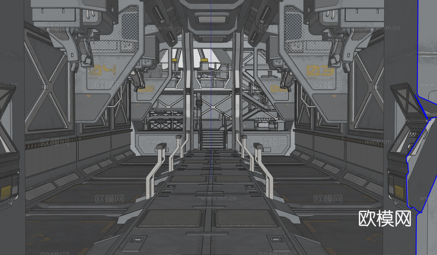 科幻飞船su模型