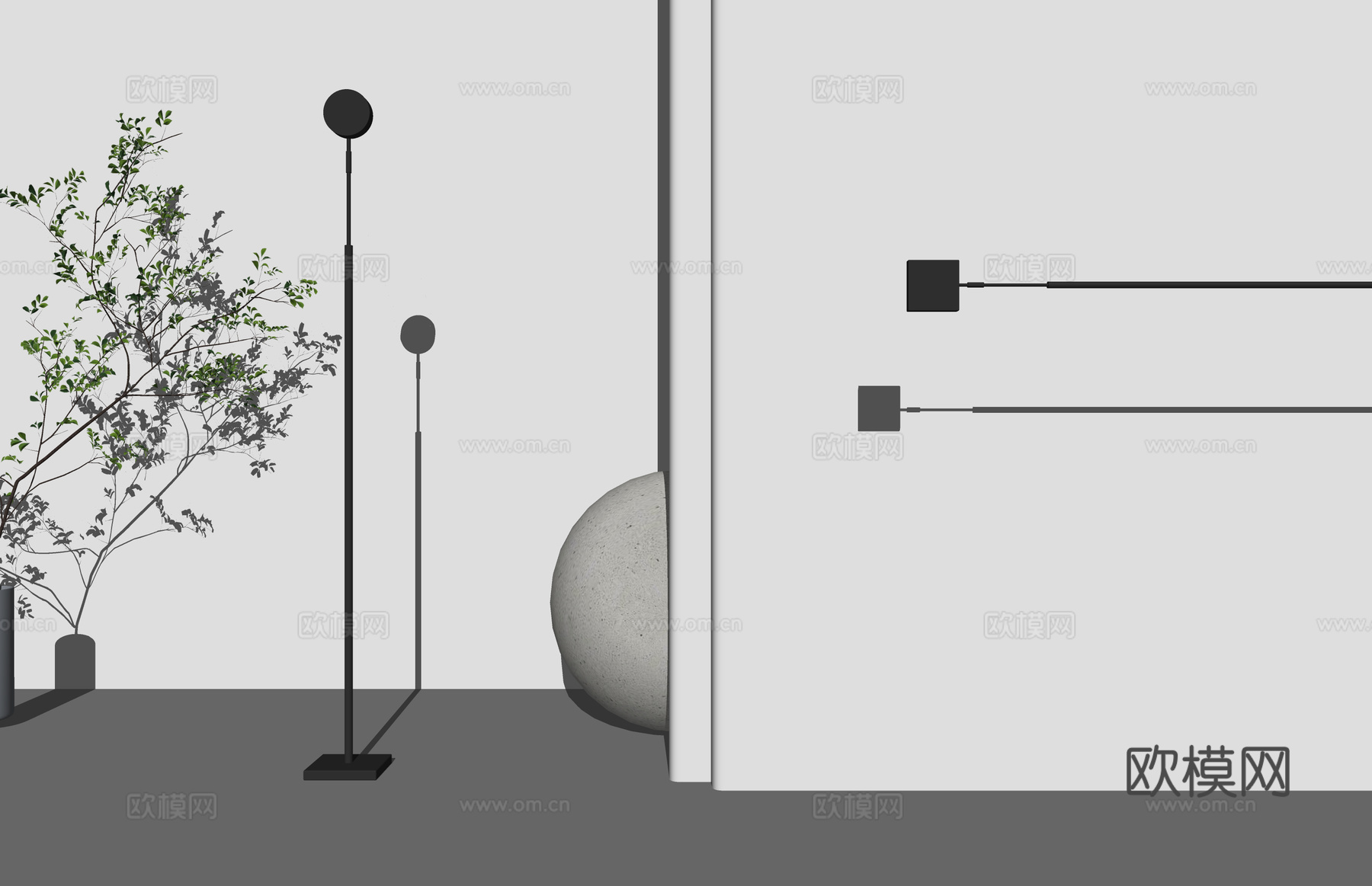 吊灯 灯光 室内灯 室外灯 射灯su模型