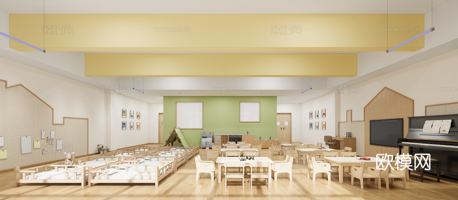 幼儿园教室su模型