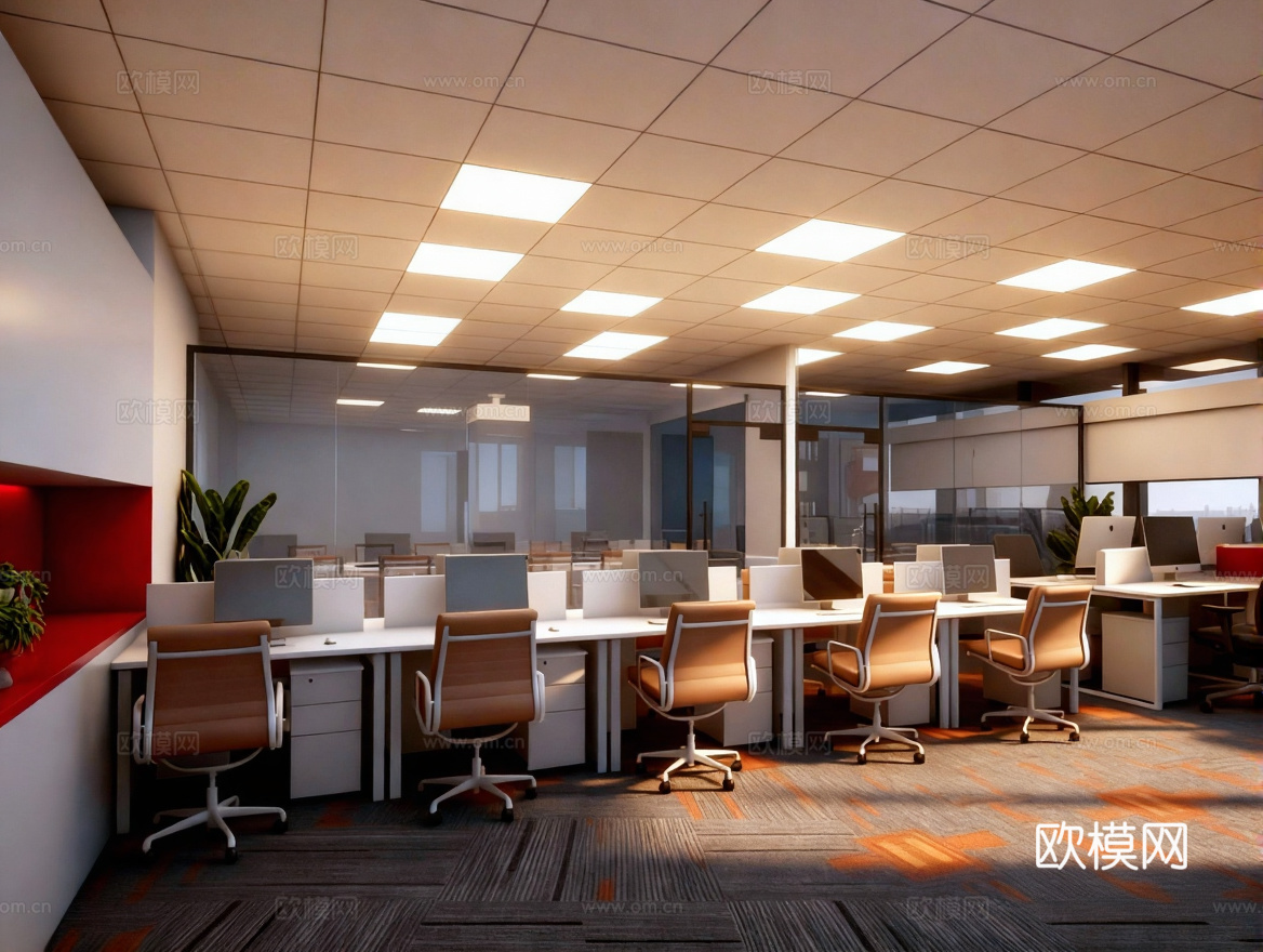 办公室3d模型下载