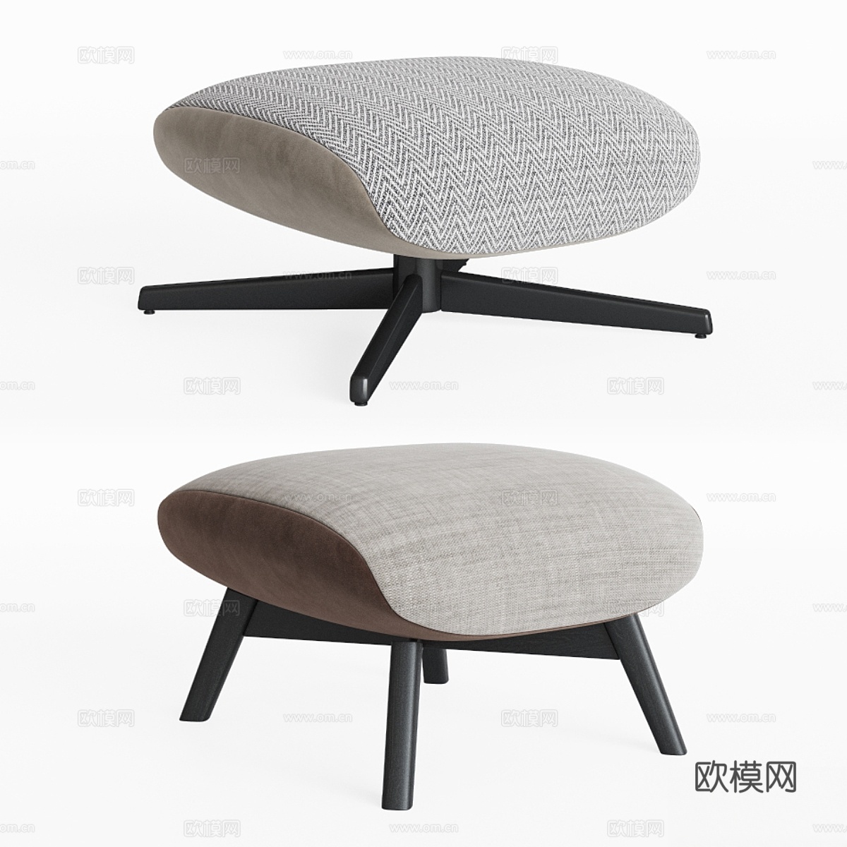 米诺蒂罗素脚凳套装3d模型下载