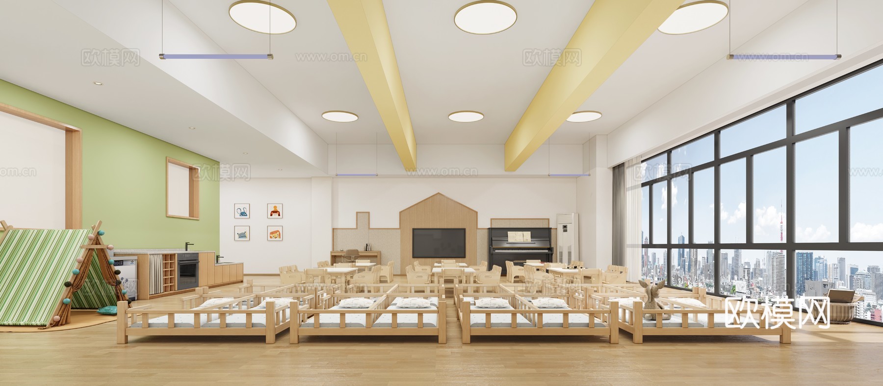 幼儿园教室su模型