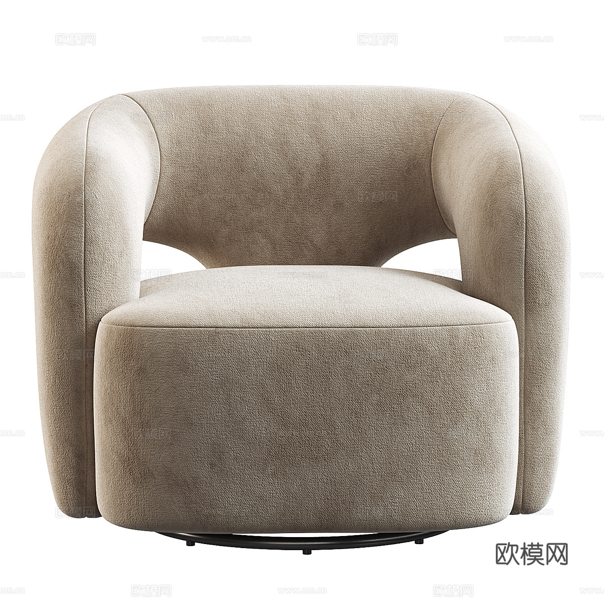 Mazie现代单人布艺沙发3d模型下载（渲染图4）