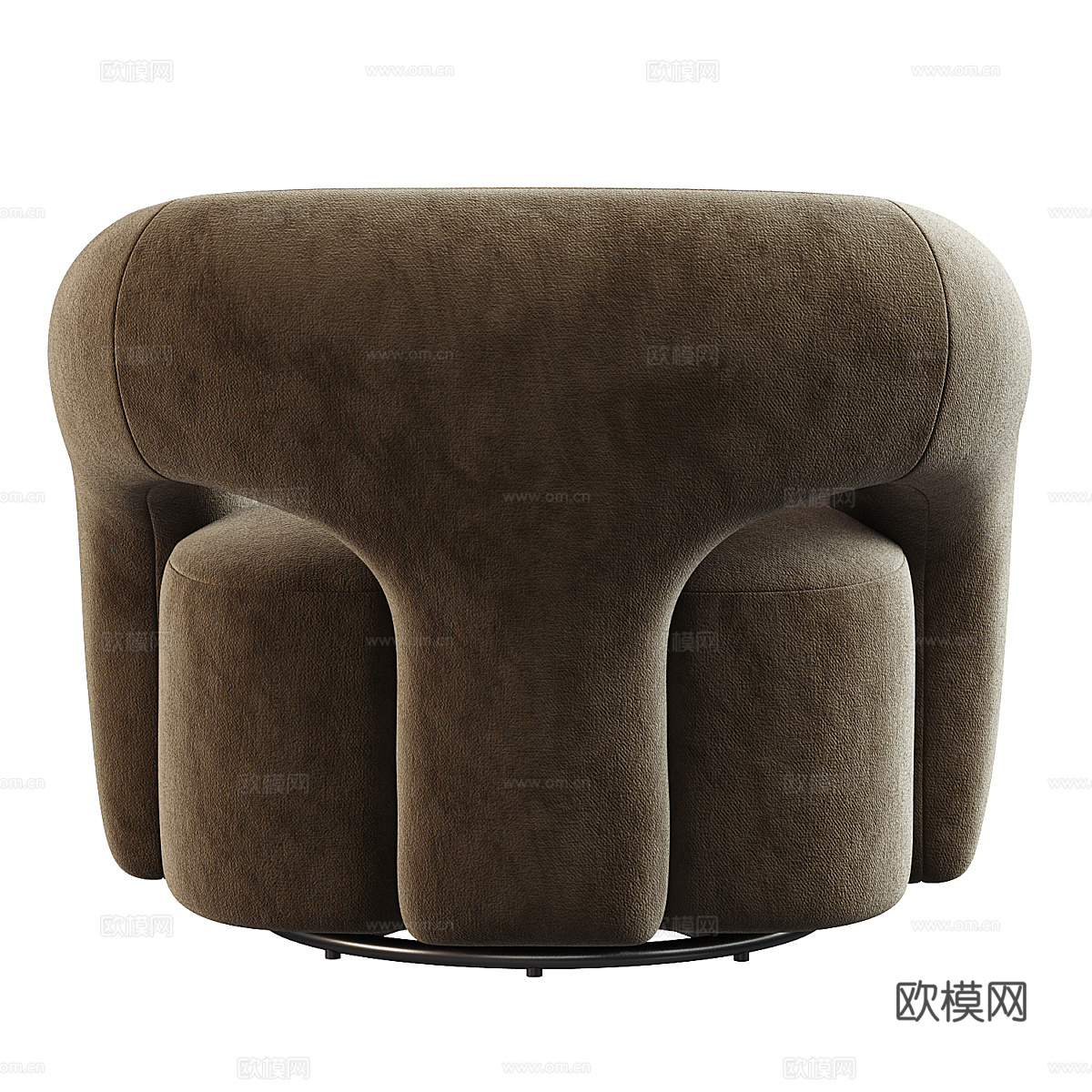 Mazie现代单人布艺沙发3d模型下载（渲染图1）