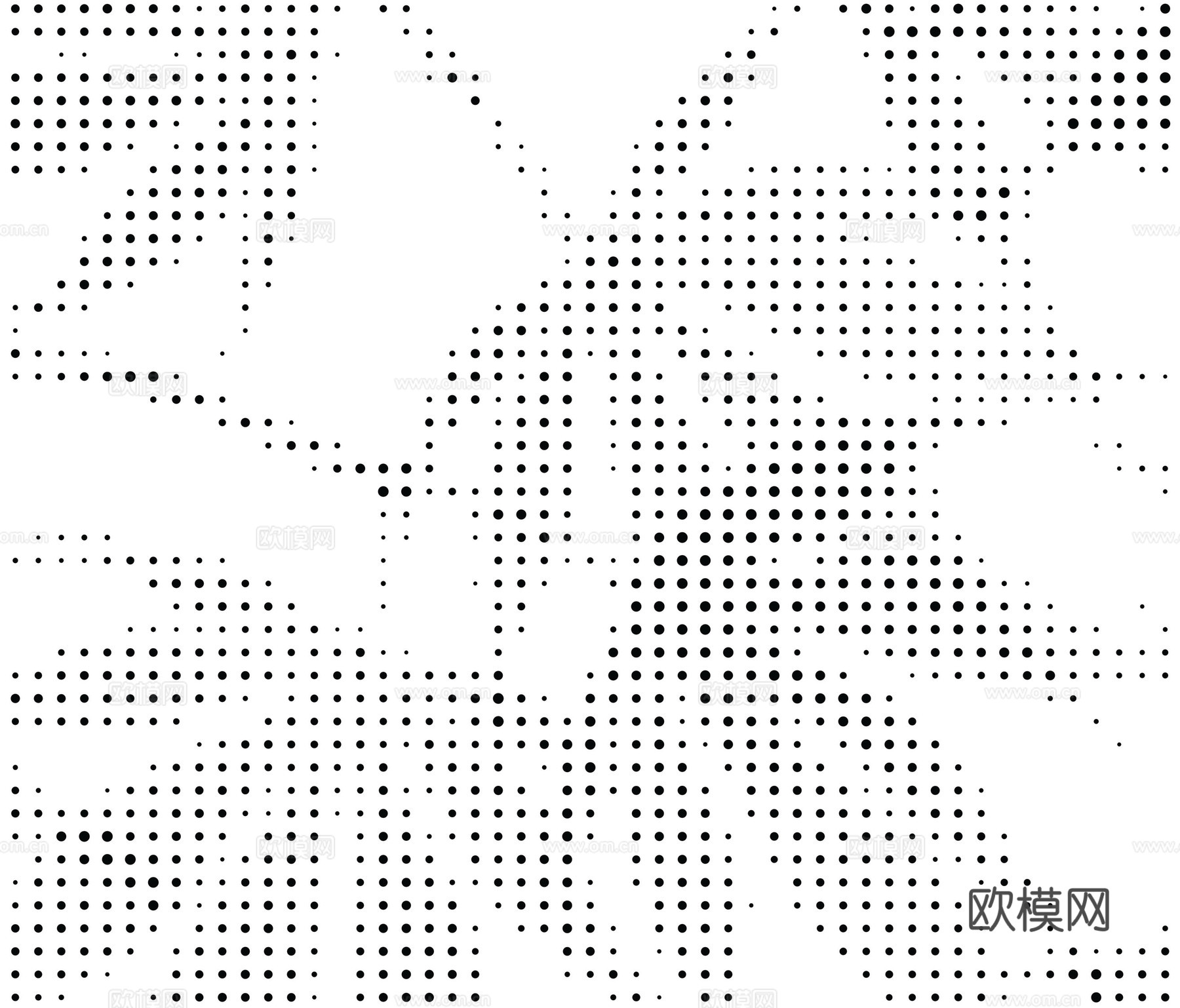 竹叶纹理穿孔板金属贴图