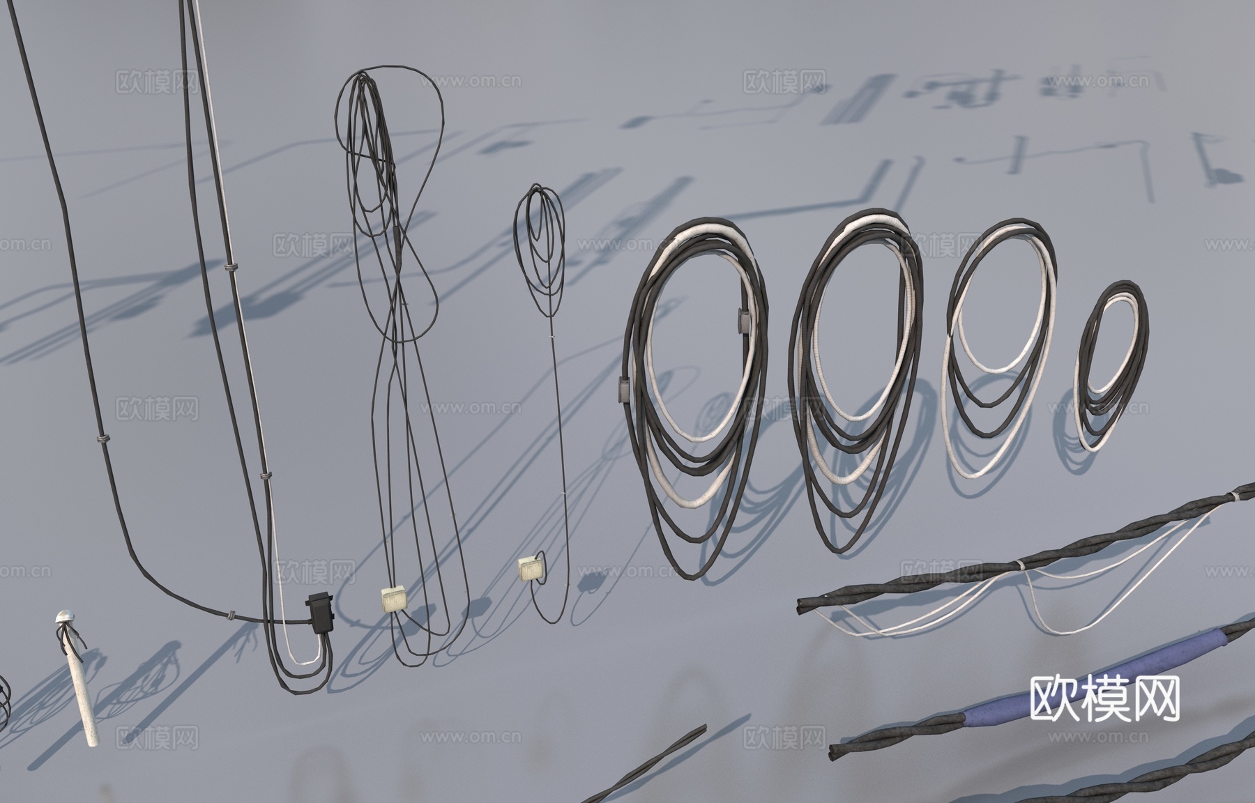 电缆电气部件3d模型下载（渲染图5）