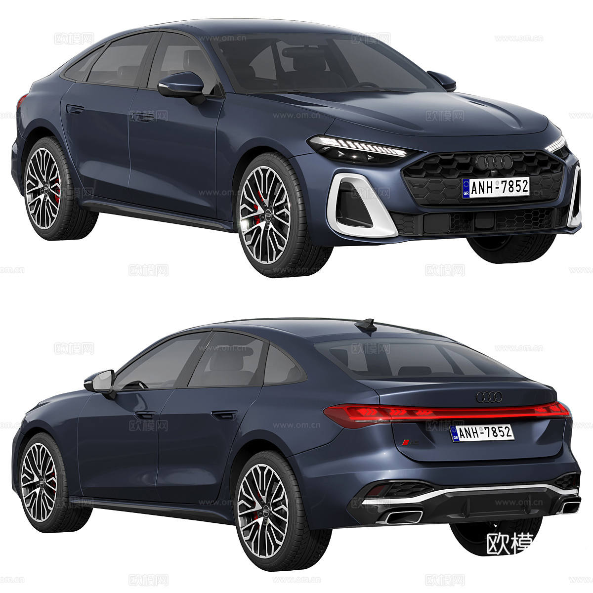 2025款奥迪A5奥迪汽车轿车3d模型下载（渲染图4）