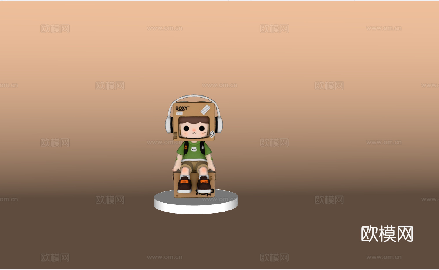 现代雕塑摆件 IP手办 艺术装置 商业美陈 卡通公仔su模型