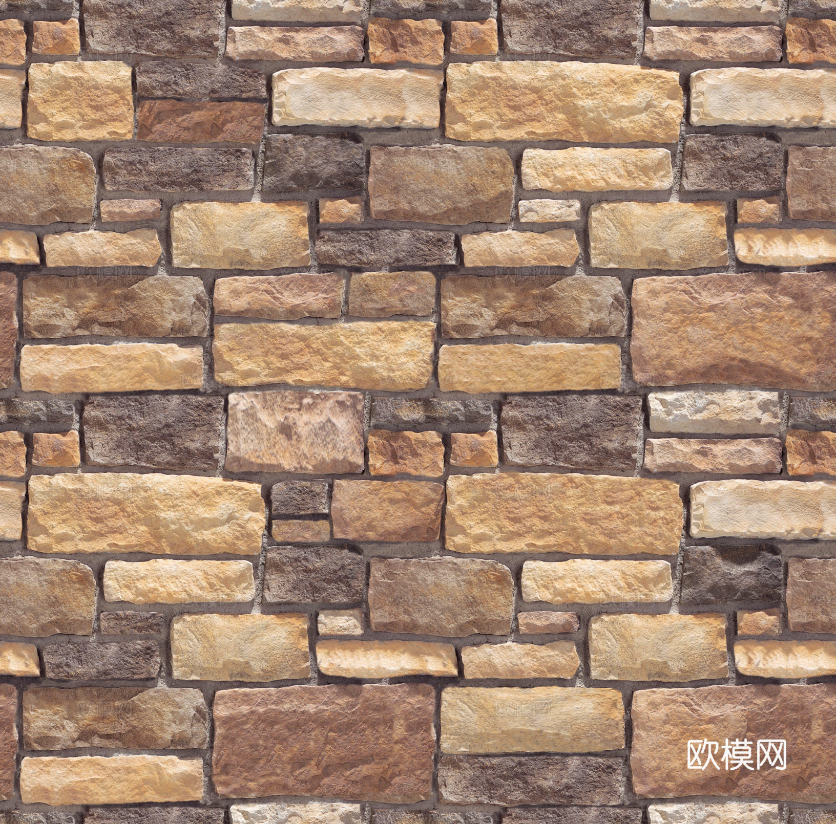 现代文化石 文化石墙面 石墙外墙贴图