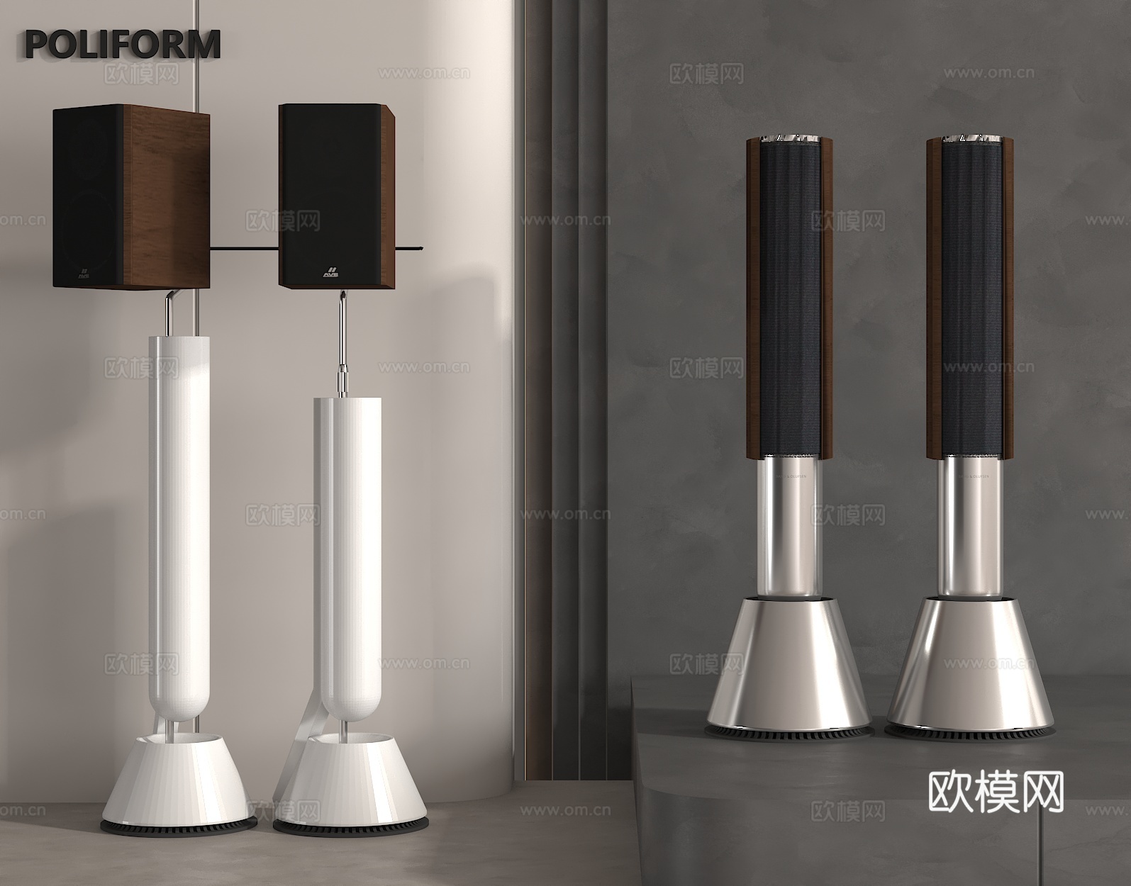 高端音响 家居声学 极简设计 音响设备 品牌音响su模型