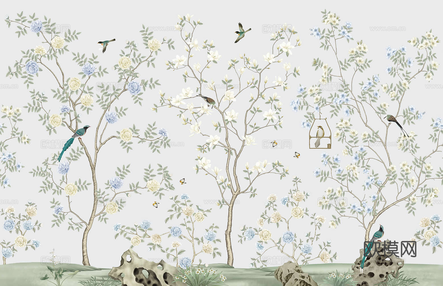 中式花鸟壁纸下载