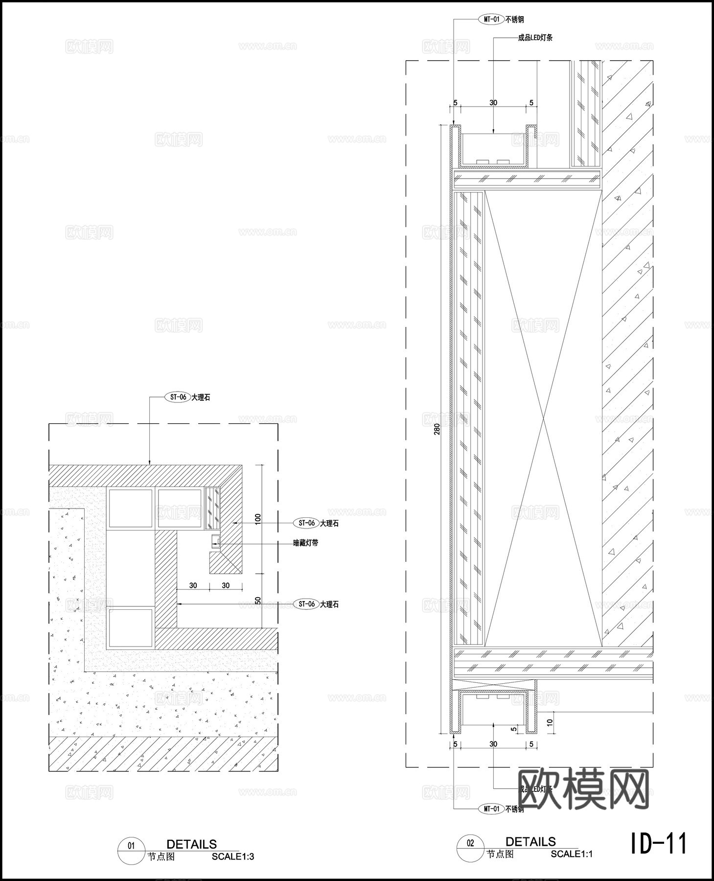 地下室休闲区 地下室立面图 楼梯节点图cad施工图