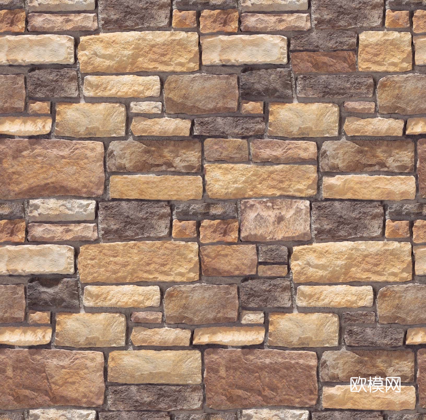 现代文化石 文化石墙面 石墙外墙贴图