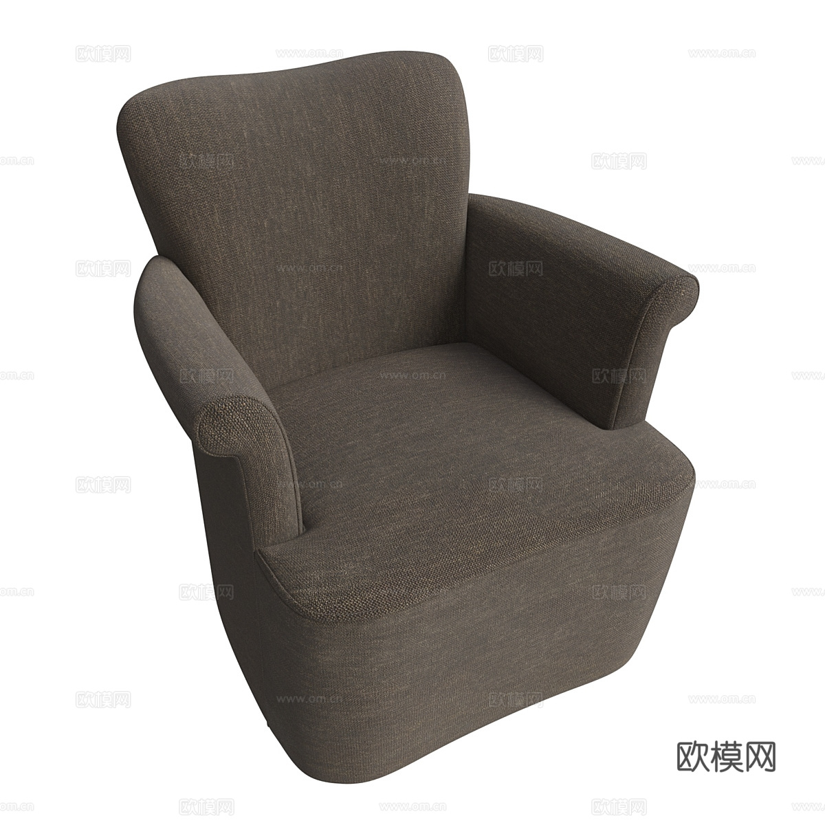 现代布艺扶手椅3d模型下载（渲染图5）
