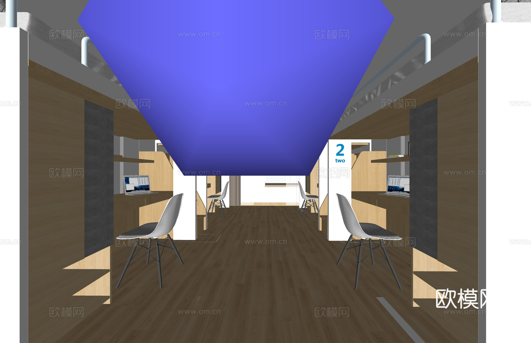 双人间 寝室 单人间 卧室 宿舍 家装 工装su模型