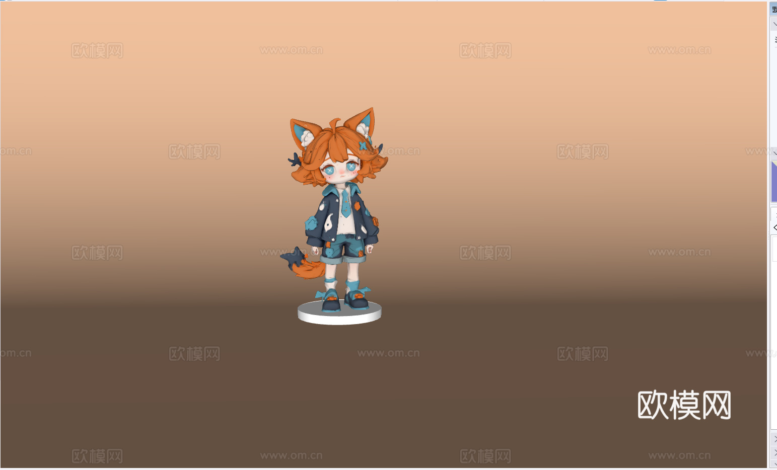 现代雕塑摆件 IP手办 艺术装置 商业美陈 卡通公仔su模型