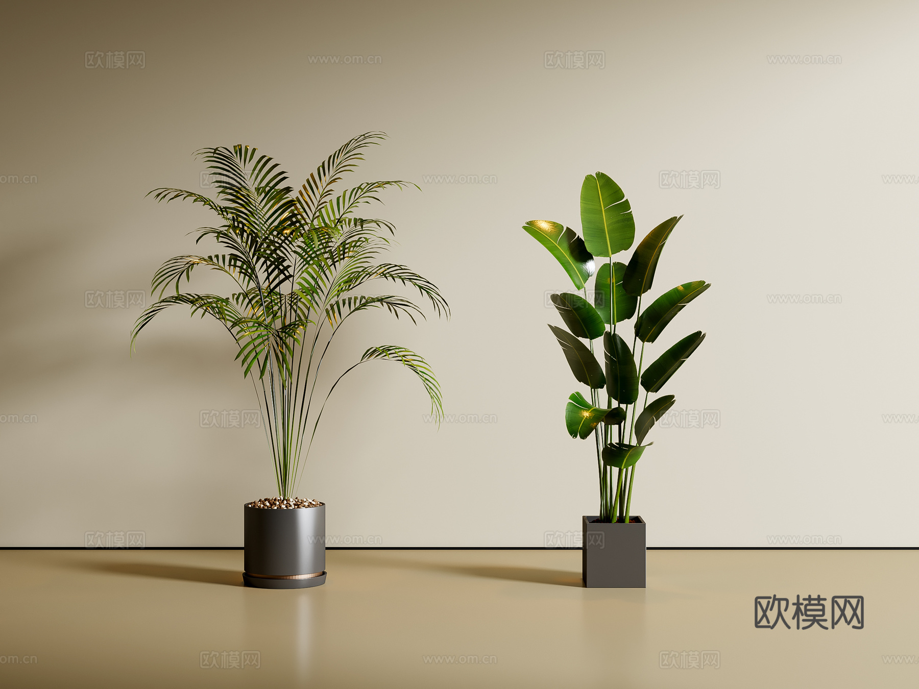 现代绿植盆栽 植物 盆景su模型