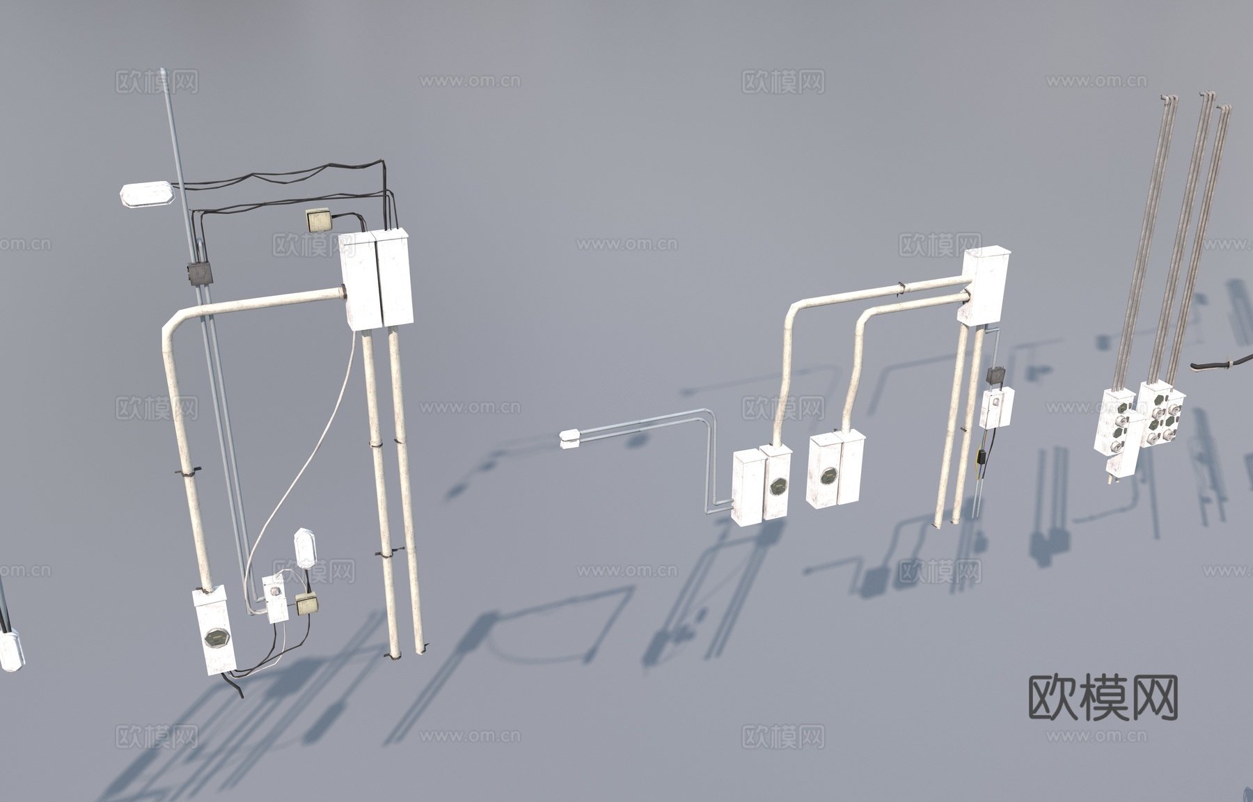 电缆电气部件3d模型下载（渲染图4）