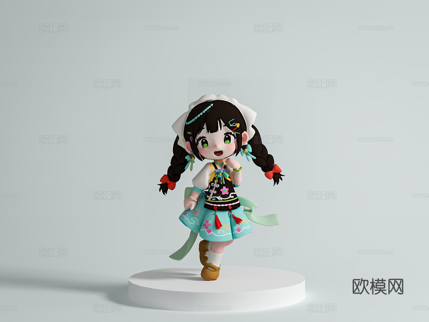 现代雕塑摆件 IP手办 艺术装置 商业美陈 卡通公仔su模型