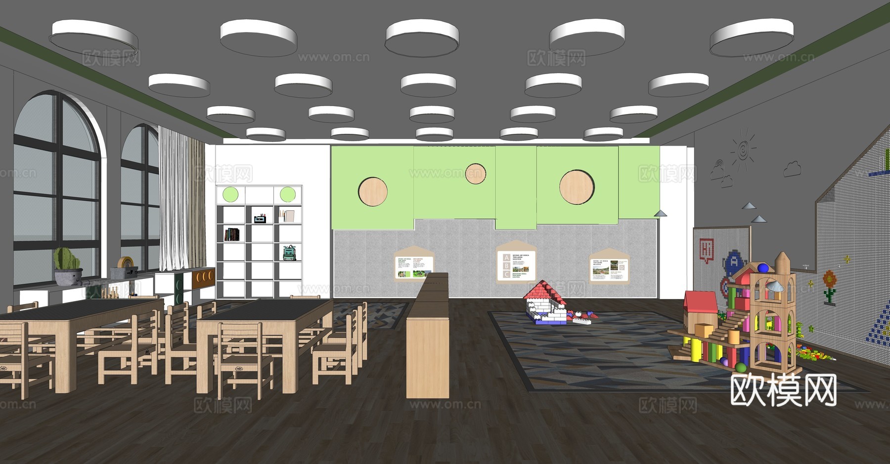 科学发现室  活动教室  音乐教室  建构教师su模型