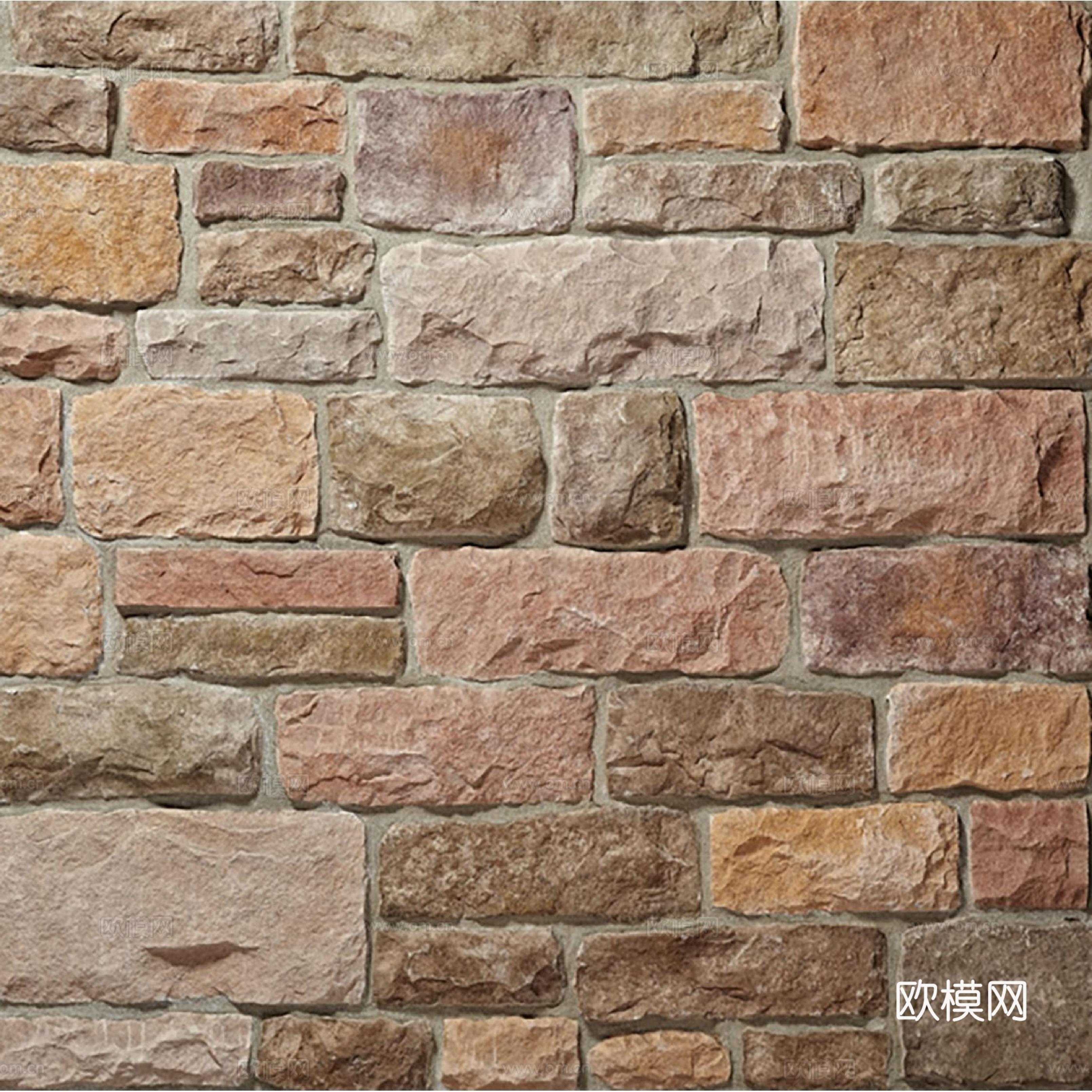 现代文化石 文化石墙面 石墙外墙贴图下载