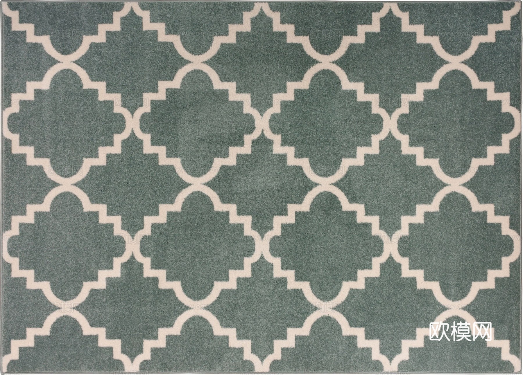 绿色现代简约地毯