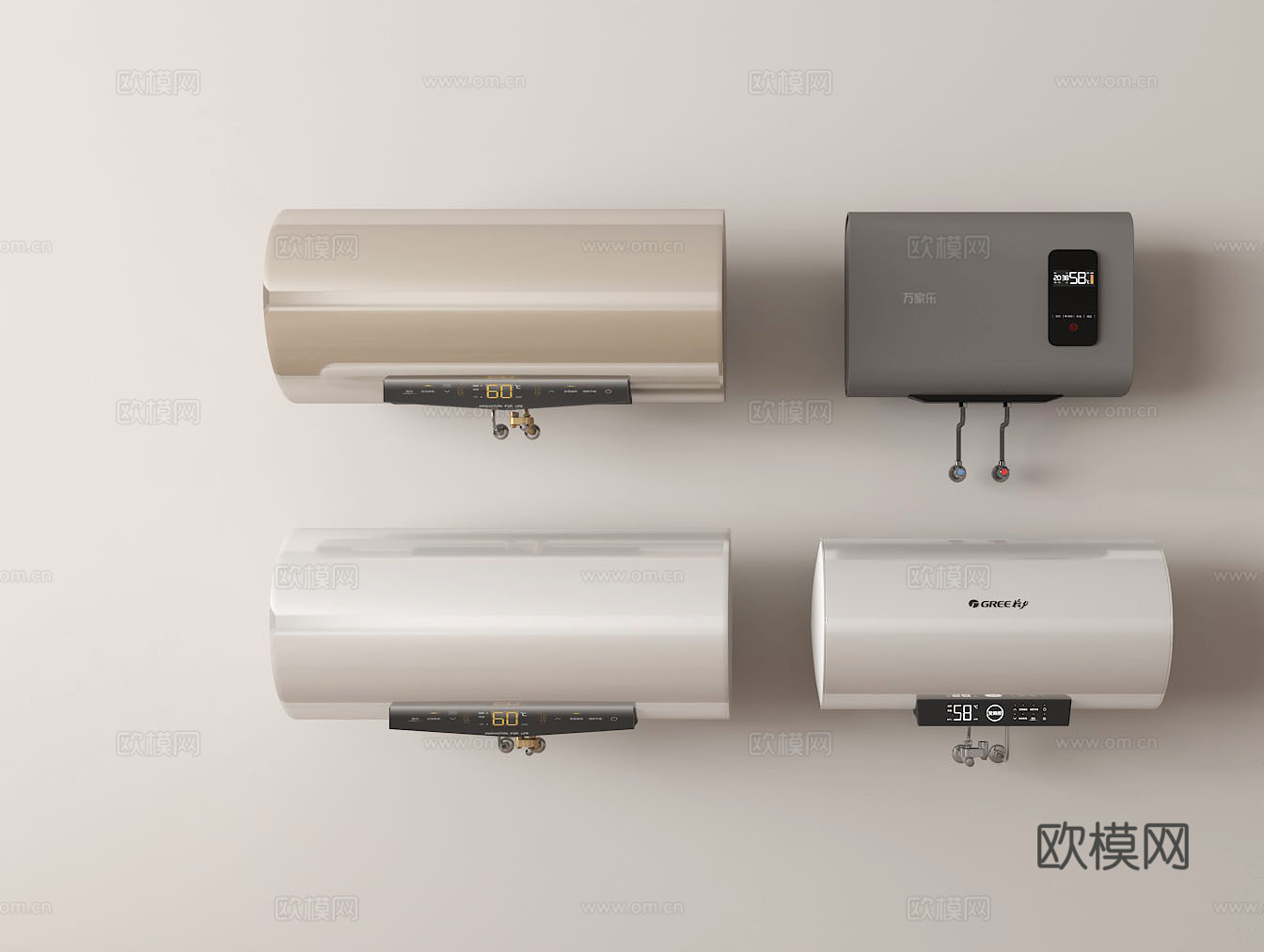 电热水器 家用热水器 智能温控 厨卫电器 家电设计 热水设备su模型