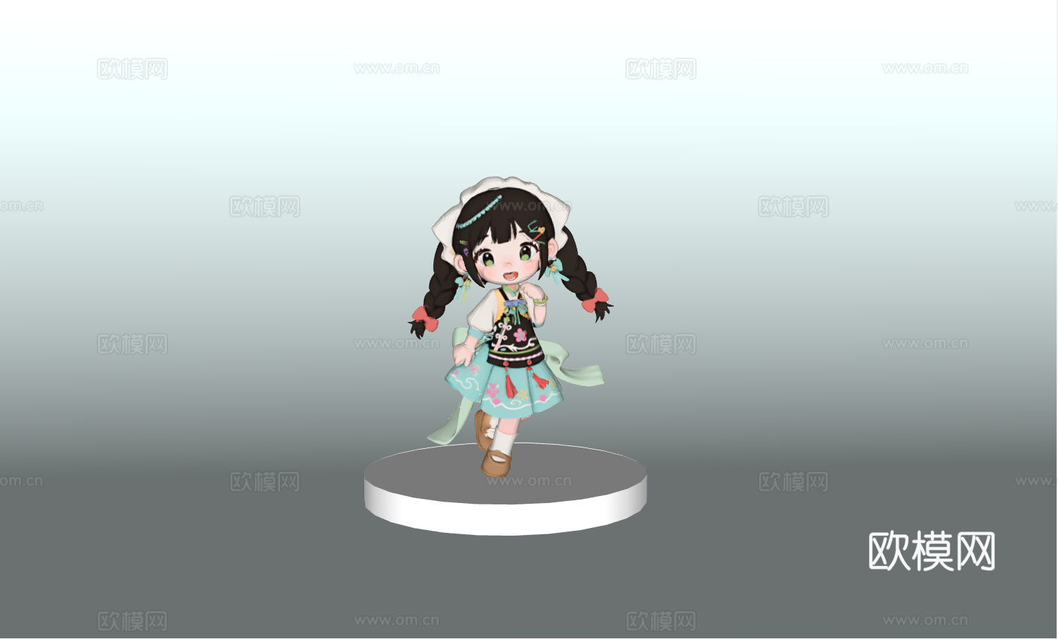 现代雕塑摆件 IP手办 艺术装置 商业美陈 卡通公仔su模型