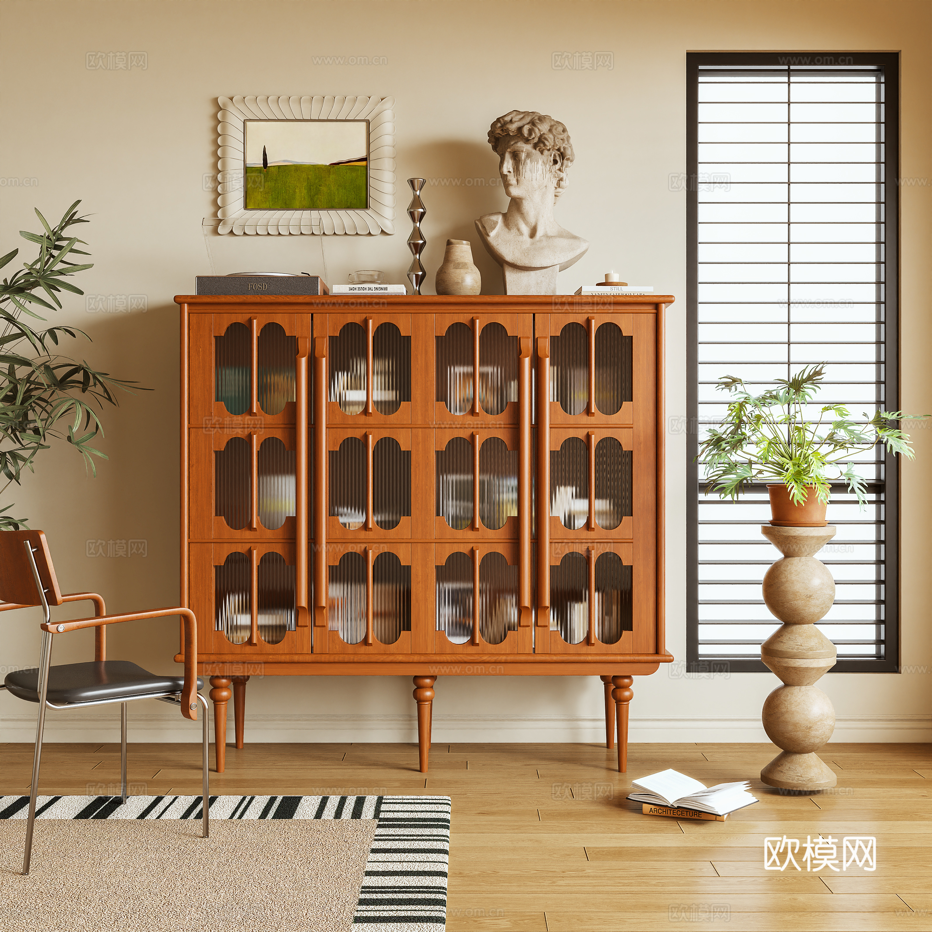 斗柜 储物柜 边柜 玄关柜 摆件3d模型下载