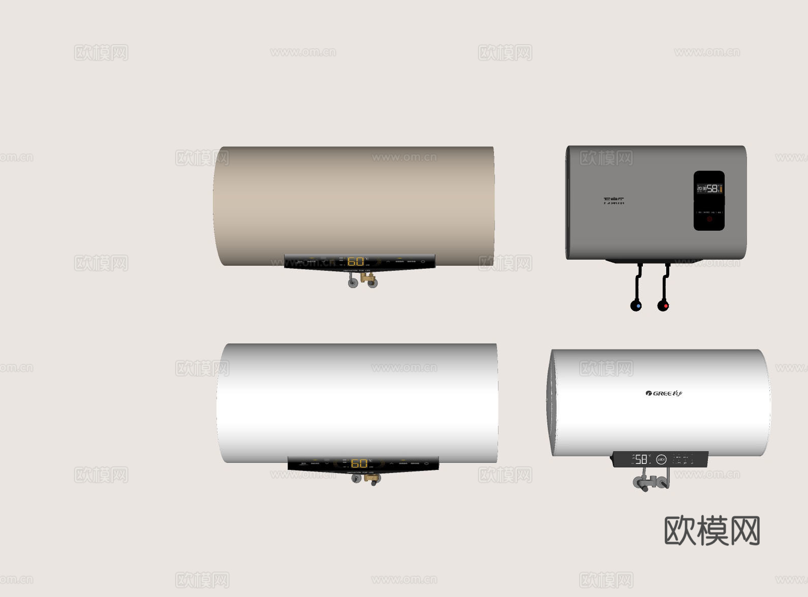 电热水器 家用热水器 智能温控 厨卫电器 家电设计 热水设备su模型