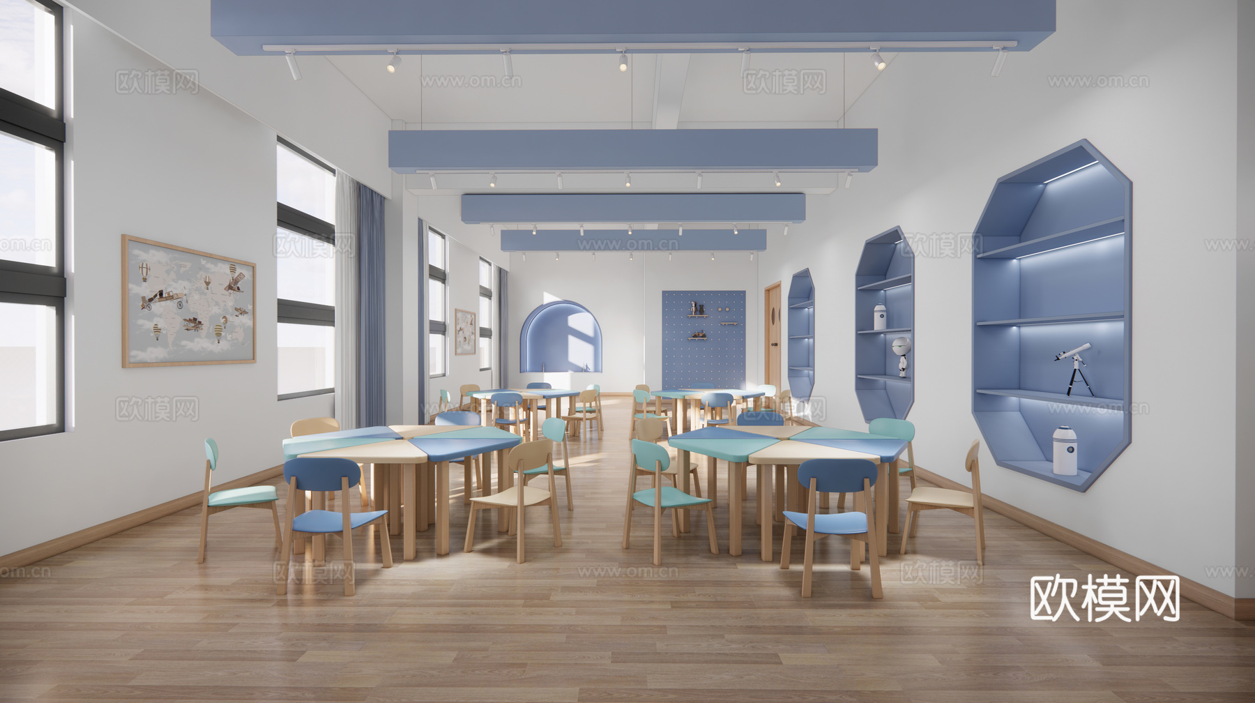幼儿园教室  科学发现室su模型
