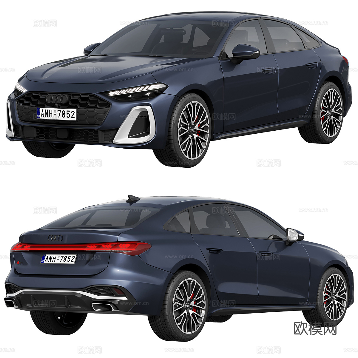 2025款奥迪A5奥迪汽车轿车3d模型下载（渲染图1）