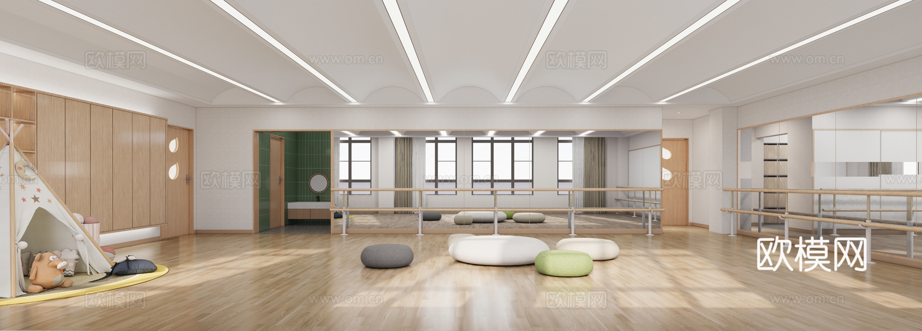 幼儿园教室  舞蹈室  活动室  音乐教室su模型