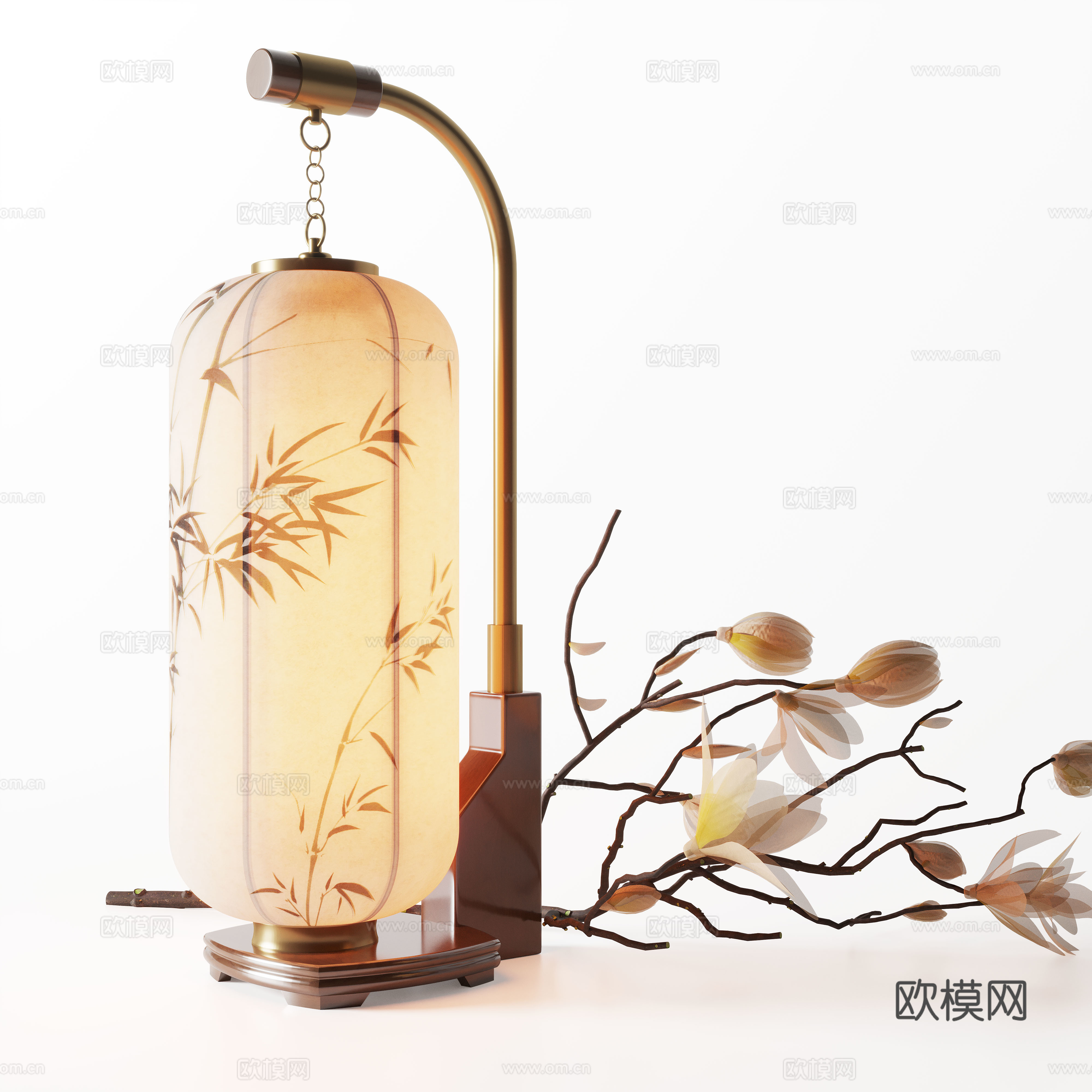 宋式台灯 台灯 灯具 装饰灯 艺术台灯3d模型下载