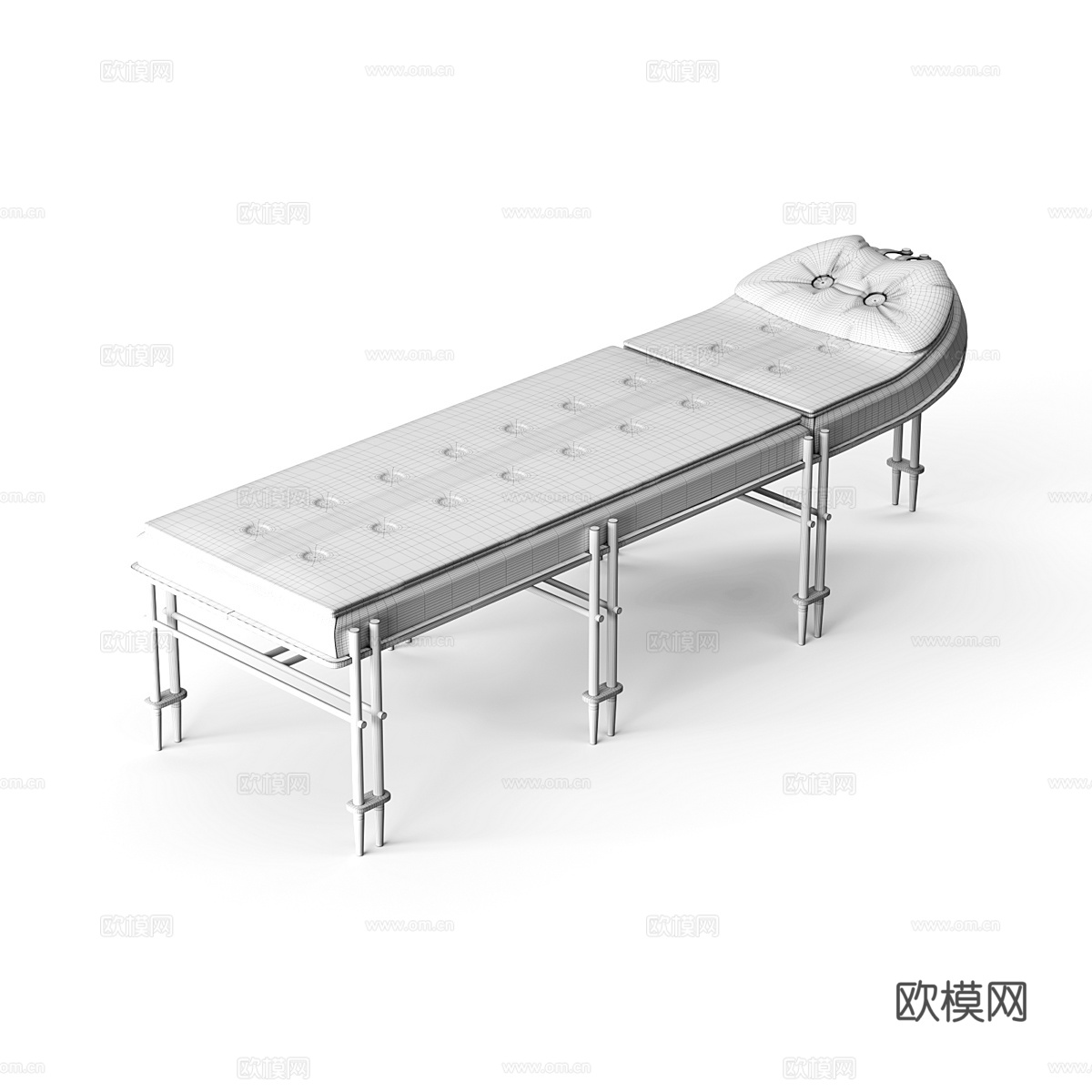 现代长凳按摩椅3d模型下载（渲染图3）